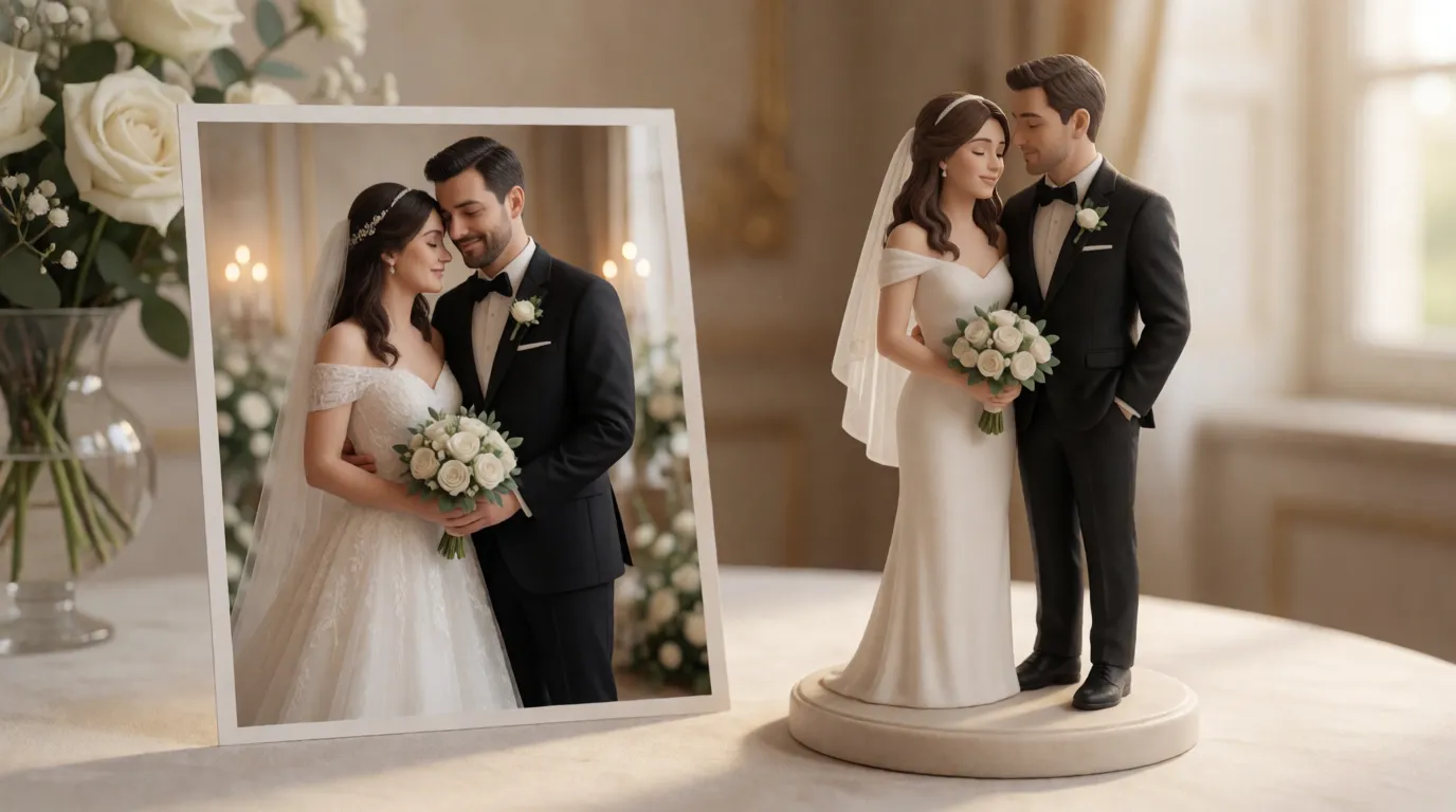 Figurine de couple pour un cadeau de mariage