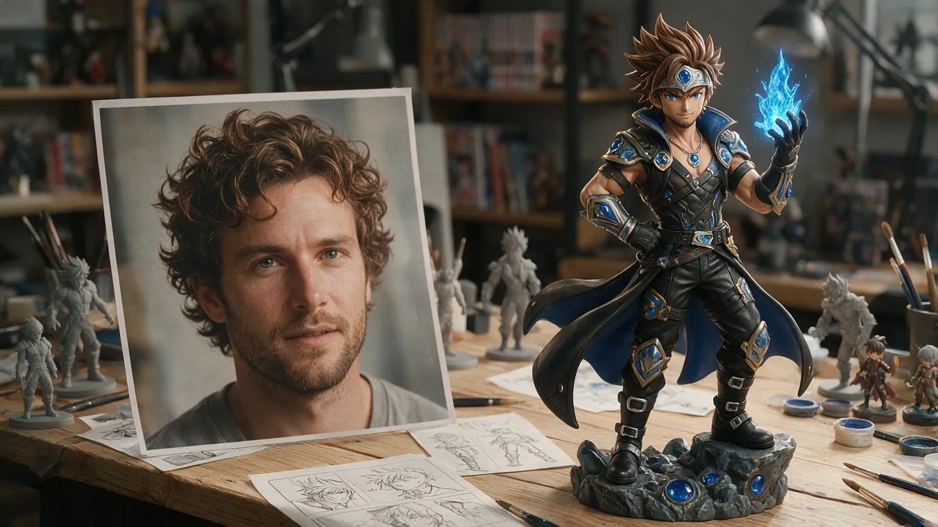 Figurine personnalisée dans un style manga original