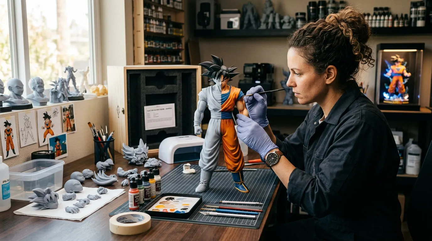 Impression en résine, préparation et peinture d’une création Atelier Ziman